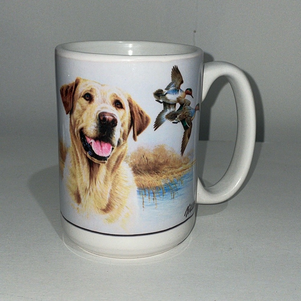 Jim Killen In The Marsh Elliot Lake ON Canada Souvenir Coffee Mug Lab Dog Duck